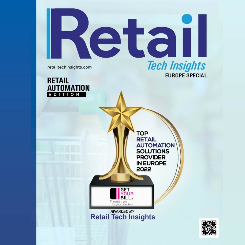 La prestigiosa rivista Retail Tech Inshights ha inserito GetYourBill nella top 10 annuale delle migliori soluzioni per l'automatizzazione del punto vendita a livello europeo. Ecco l'award.