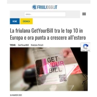Rassegna Stampa GetYourBill | Il Friuli Oggi 16 marzo 2022